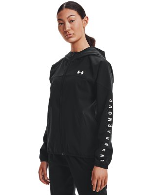 Under Armour Womens Woven Hooded Jacket Warm-up Top